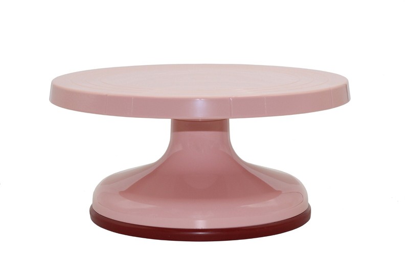 10.5 Inch Rotating Cake Decorating Turntable -Pink Plastic -Banding Wheel-Sturdy gallery