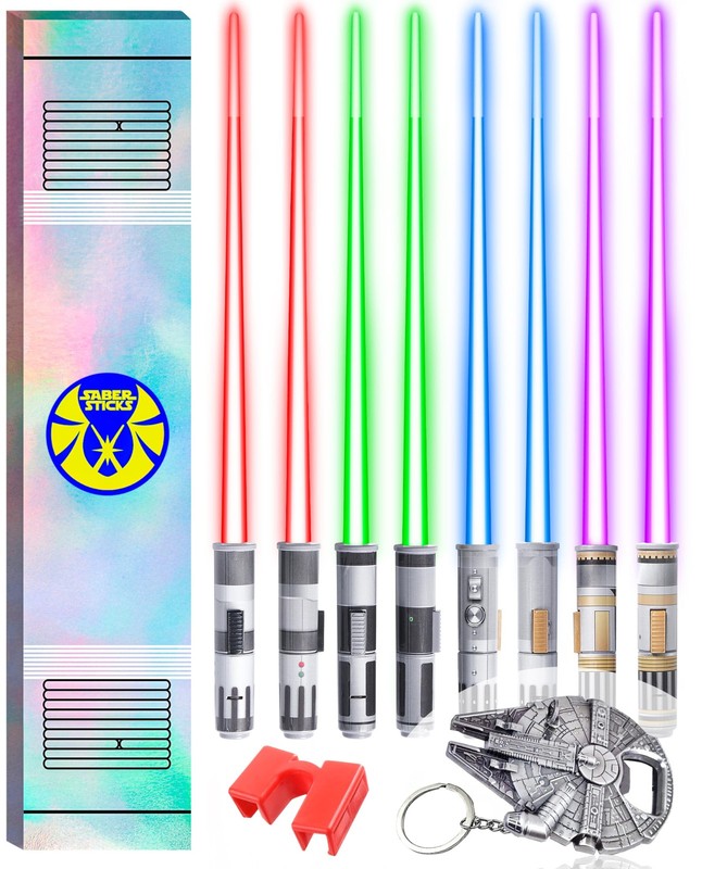 Lightsaber Chopsticks Light Up Star War Chopstick Light Up Mini Light Saber C…