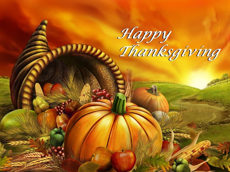 Happy Thanksgiving Harvest Edible Cake Topper Decoration