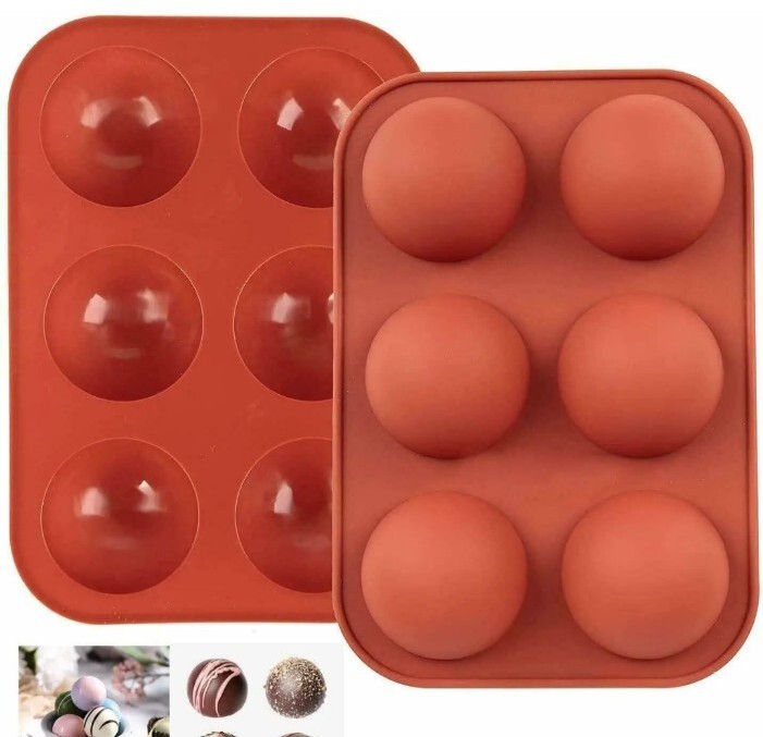 Semicircle Silicone Mold, Half Sphere Candy, Cocoa Bombs Dome Cupcake Set Of 2