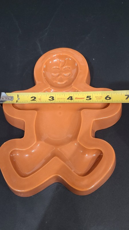 Vtg Cuisine Concepts Terracotta Gingerbread Man Spoon Rest Cookie Press NO BOX gallery