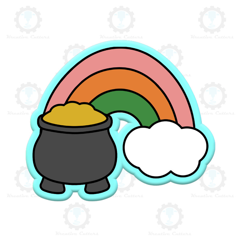 Rainbow Pot Gold Cookie Cutters