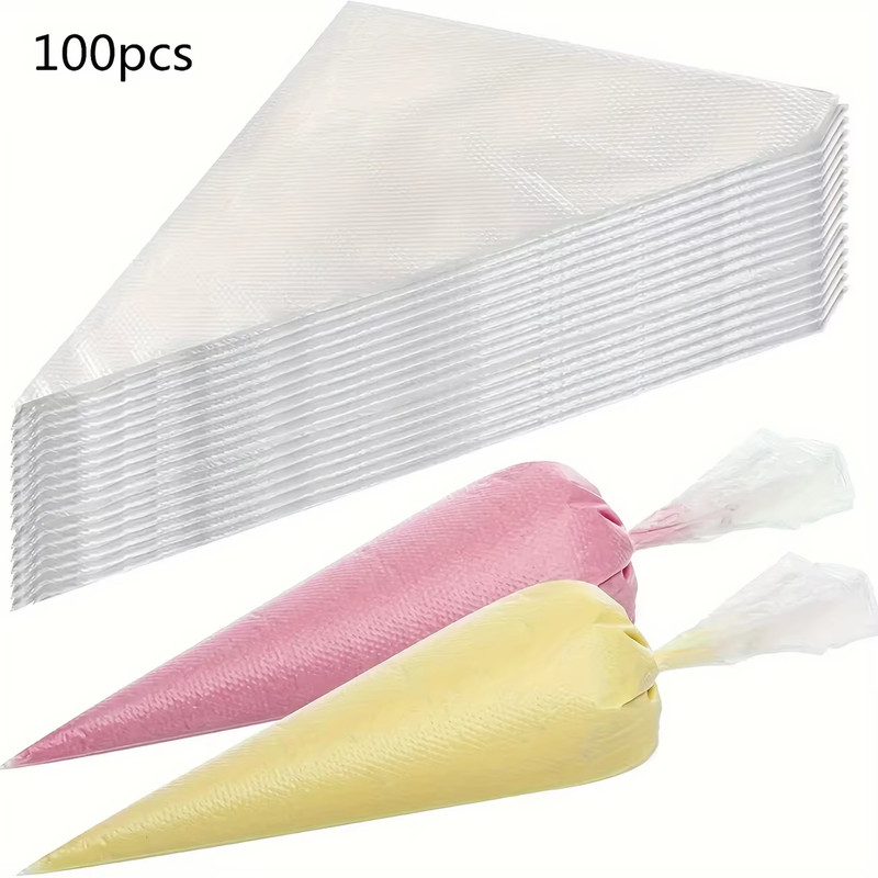 100PCS Disposable Pastry Bags, Extra Strong&Leak-Proof Piping Bags for Cake Deco gallery