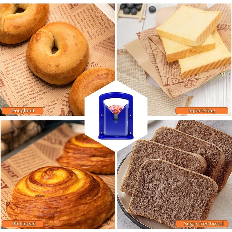 Bagel Slicer, Manual Precision Cutter with Safety Shield & Non-Slip Handle, S... gallery