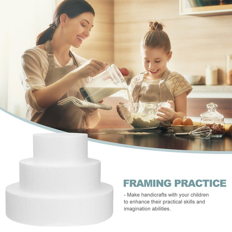 5 Pcs Round Foam Cake Models for Bakery Dummy Cake Decoration gallery