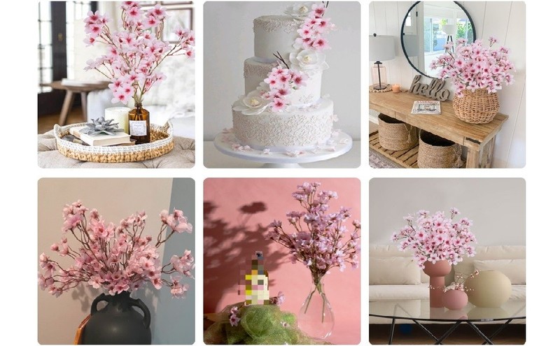 Artificial Cherry Blossom es: Fake Cherries Silk Faux Spring Flowers gallery