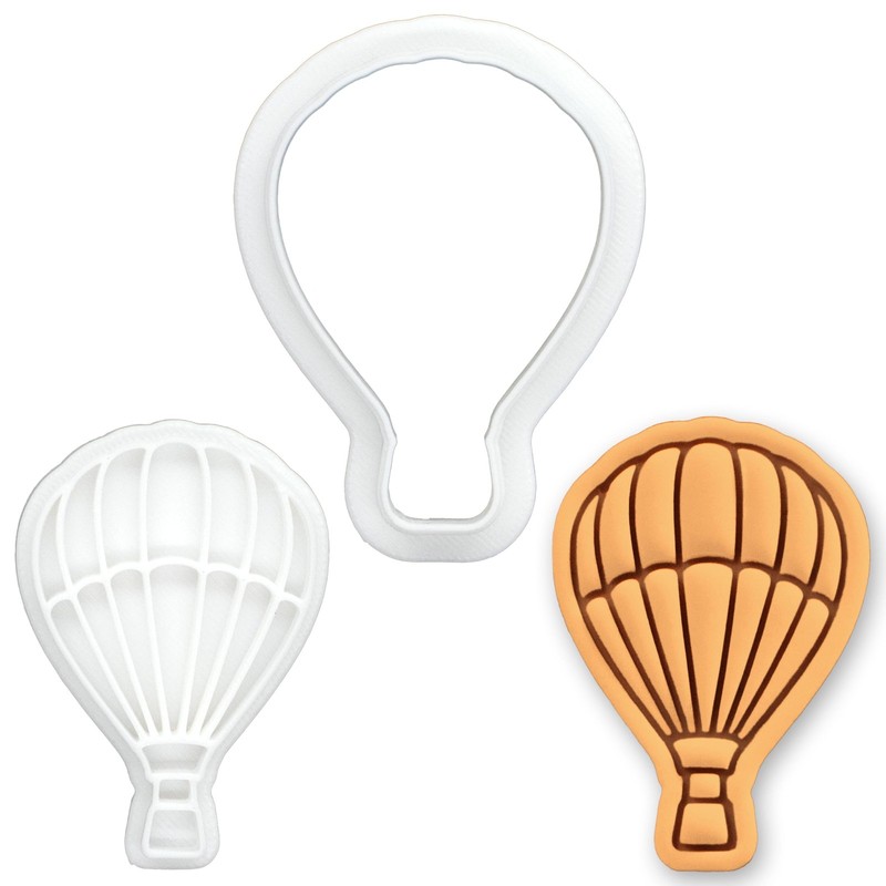 Hot Air Balloon Mini Cookie Cutter & Stamp Set – Aviation Adventure Biscuit C…