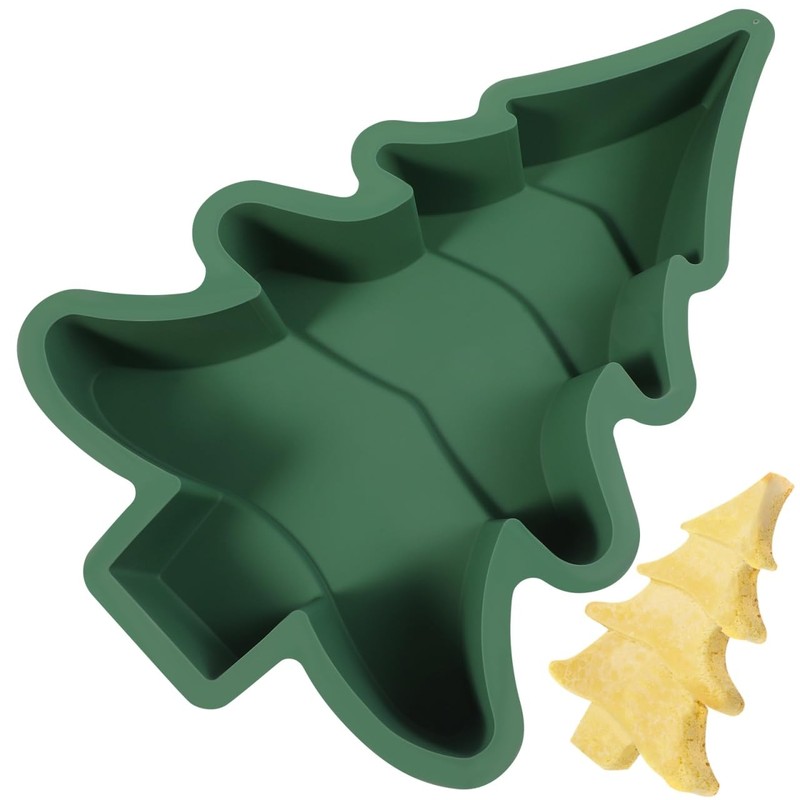 Christmas Tree Cake Pan NonStick Silicone Baking Mold Chocolate Biscuit Kit