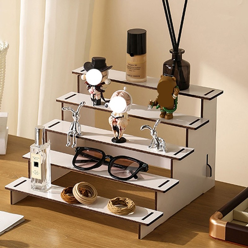 5-Tier Wooden Display Shelf Stand Organizer For Figure Cupcake Perfumes Desserts gallery