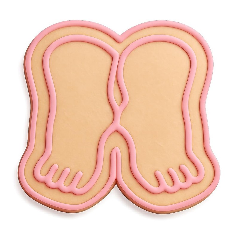 Tiptoe Chibi Feet Cookie Cutter & Stamp – 4×3.5