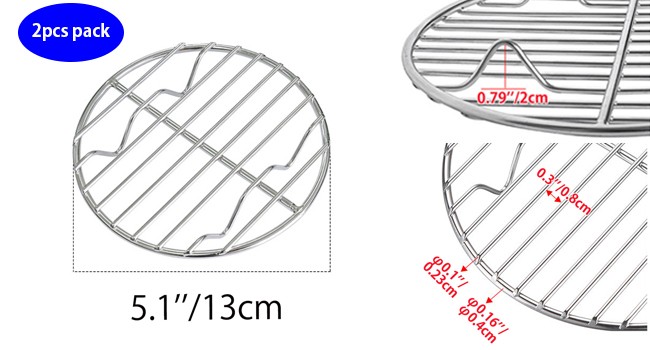 CAMPINGMOON 2pcs Round round cooling rack 304 Stainless Steel Cooking Grid gallery