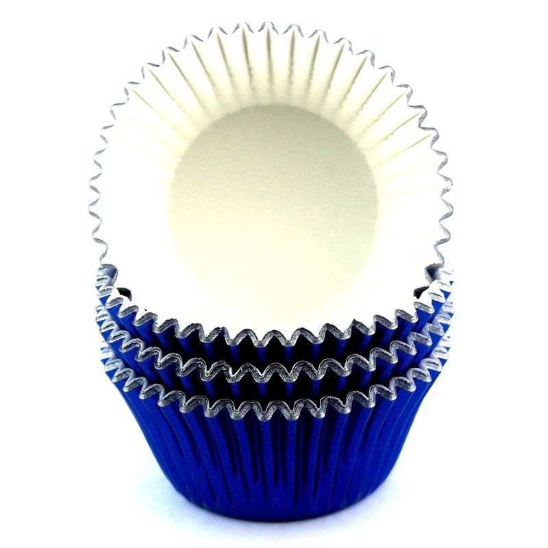 Eoonfirst Foil Cupcake Liners Standard Baking Cups 100 Standard, Navy Blue gallery