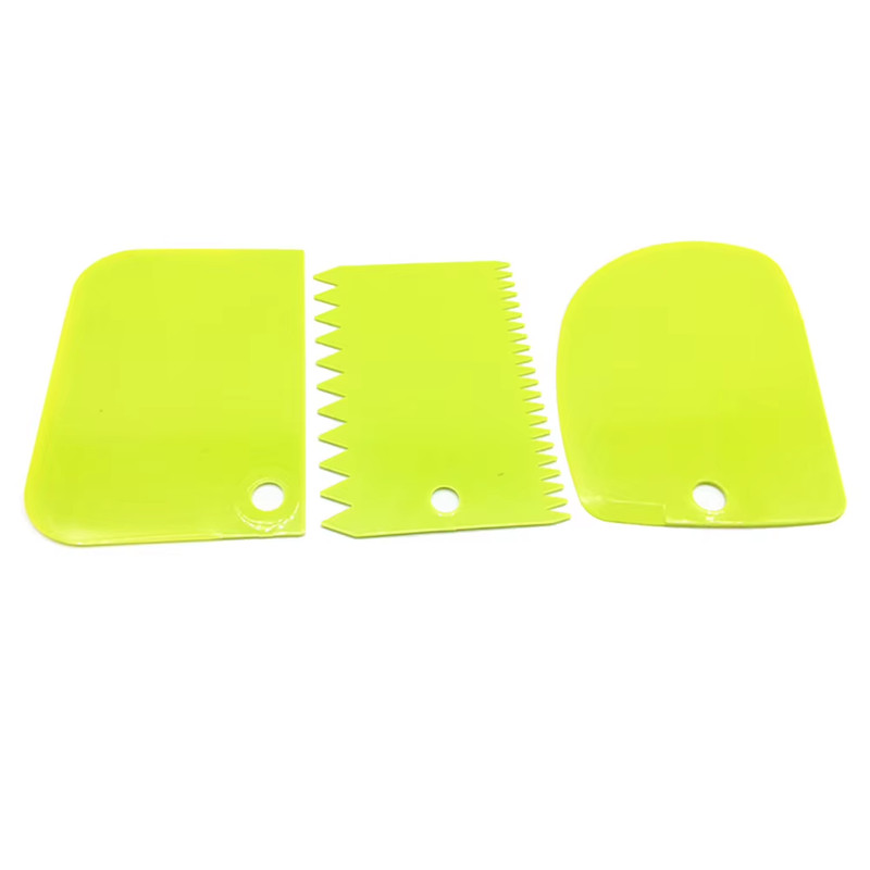 3Pcs Cream Scraper Suit DIY Kitchen Straight Arc Tooth Shape Cream Bread Cutter gallery