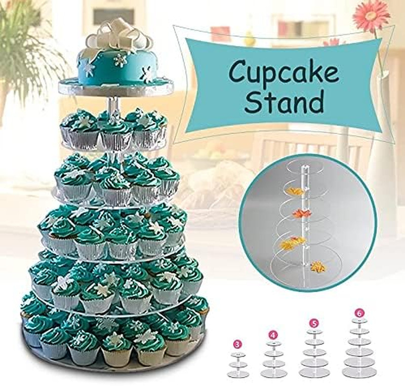 7-Tier Acrylic Cupcake Stand for Weddings and Events Display gallery