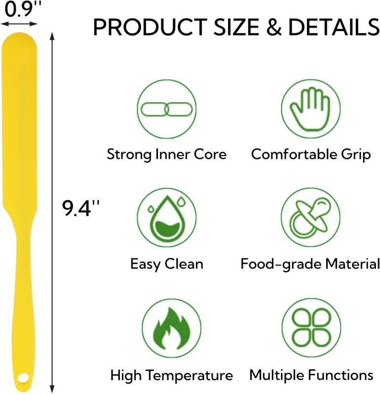 12 Pieces Silicone Jar Spatula, Heat-resistant Jar Scraper Bulk with Long gallery