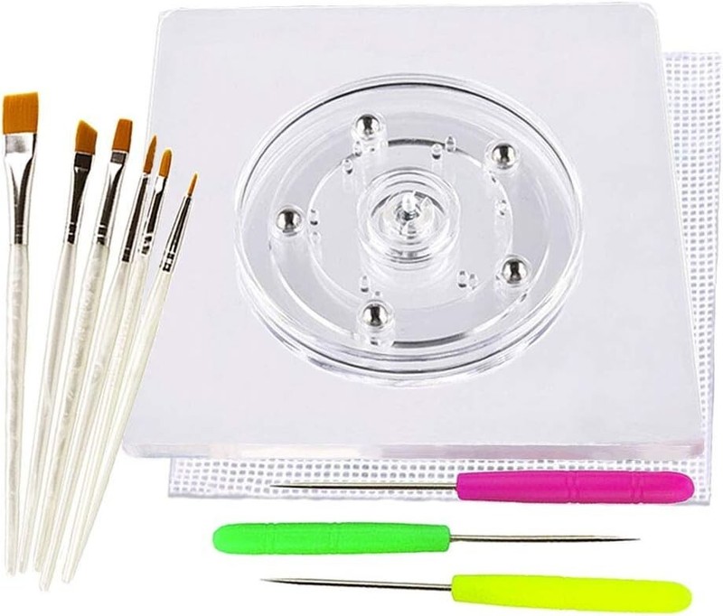 Cookie Decorating Turntable Anti-Slip Acrylic for Cupcake Sugar Icing Tools Bx19