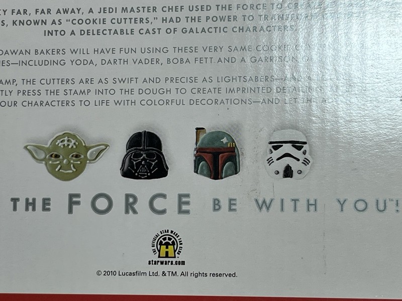 WILLIAMS SONOMA STAR WARS COOKIE CUTTERS SET OF 4 YODA VADER BOBA STORMTROOPER gallery