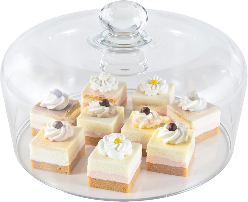 11 Inch Glass Cake Dome Cover for Cake Stand - Clear Cake Cover with Glass Dome gallery