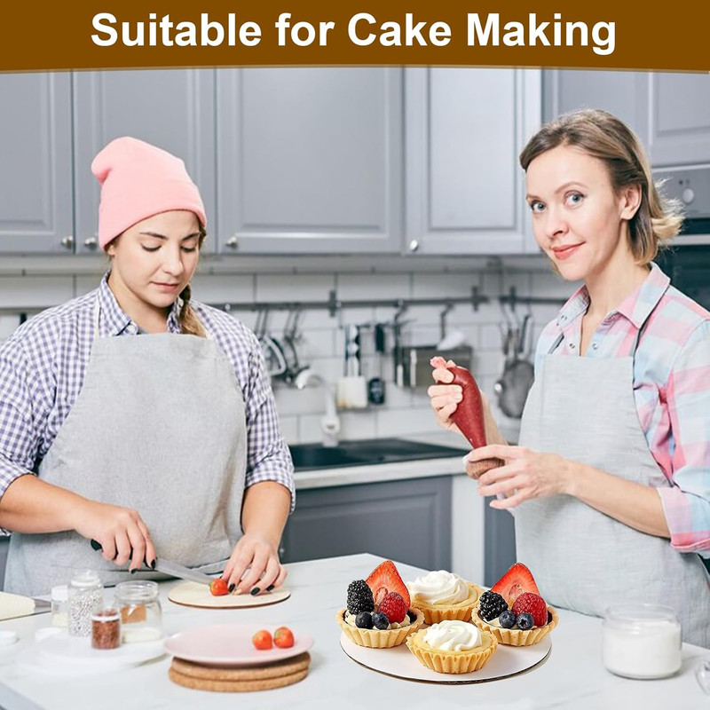 8 Pcs Cake Boards 10 Inch Round, Food-Grade White Cake Board Rounds, Sturdy Card gallery