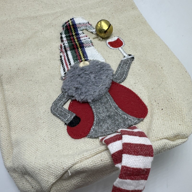 Mud Pie New With Tags Holidays Gnome Dangle Wine Bag #48600132H gallery