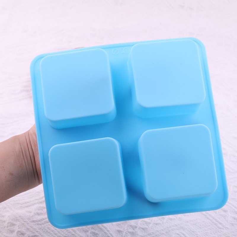 4 Cavity Square Silicone Chocolate Molds Smores Mold For Marshmallows Brownie... gallery