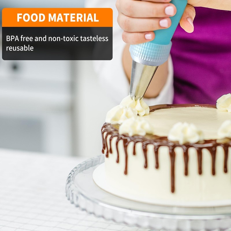 Piping Bags and Tips Set -Ultimate Cake Decorating Supplies Kit - Included 10... gallery