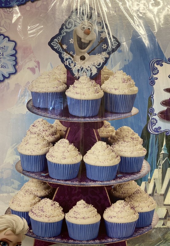 Wilton Disney FROZEN Cup Cake Stand Party Decoration + 24 Picks Elsa Anna Olaf gallery