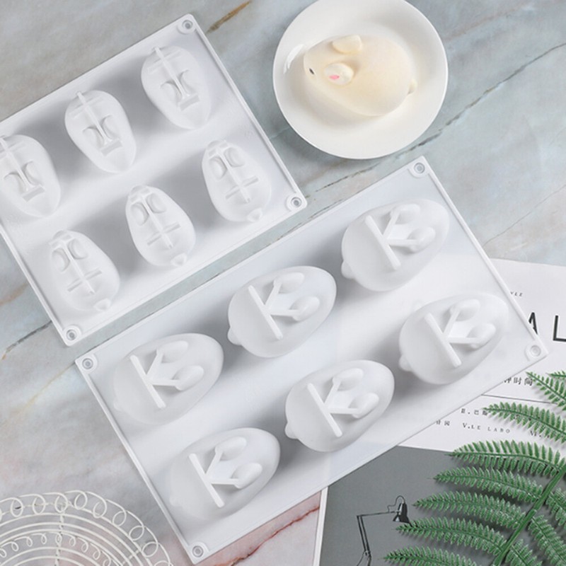 6Hole Silicone Mold 3D Rabbit Shape Cake Mold Mousse Dessert Molds Bakings gallery