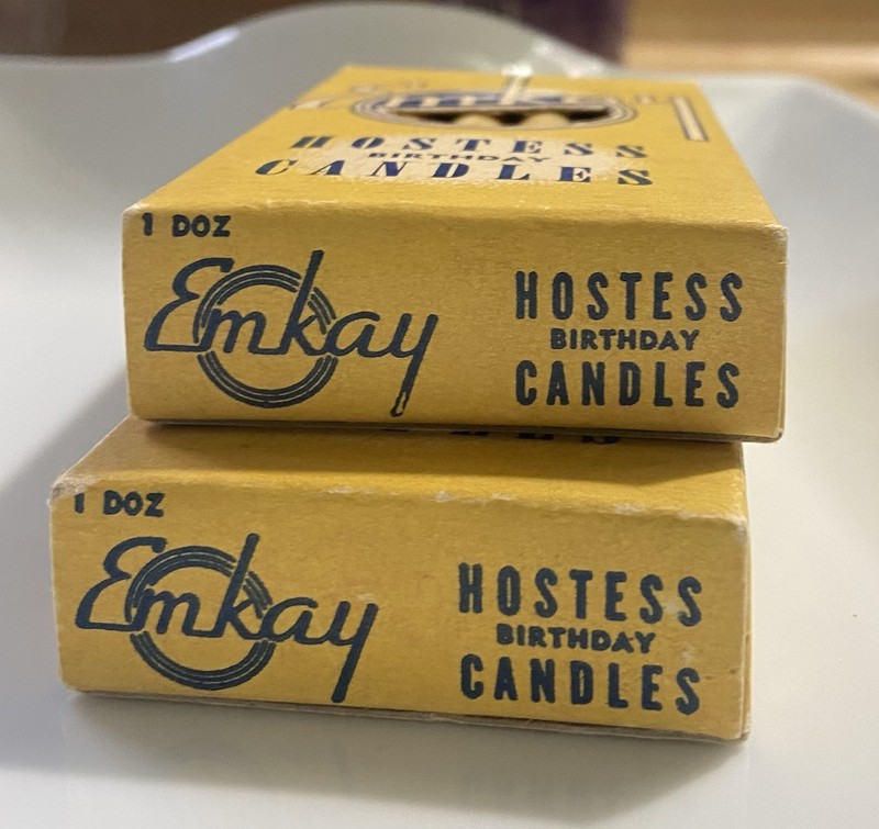 Birthday Candles Emkay Hostess Vintage 2 Packs Of 12 Old School Fire gallery
