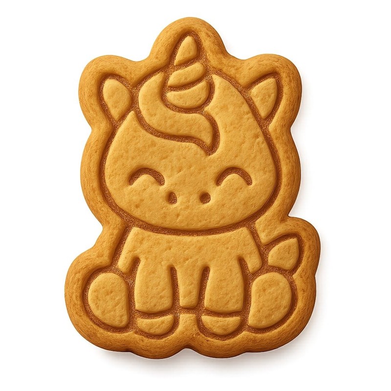Unicorn Plushy Cookie Cutter & Stamp - 3.2x4 gallery
