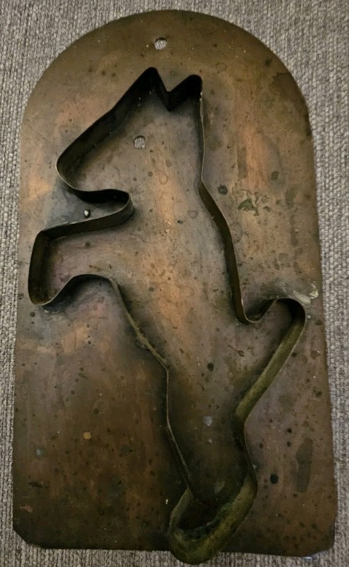 Village By Pfaltzgraff, Copper Cookie Cutter, Ginger Dog, Solid Copper, USA