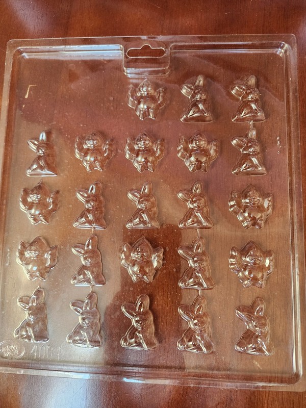 7 Chocolate Candy Molds. Spring, Easter, Rabbit, Lamb, Cross, Eggs, Flowers gallery