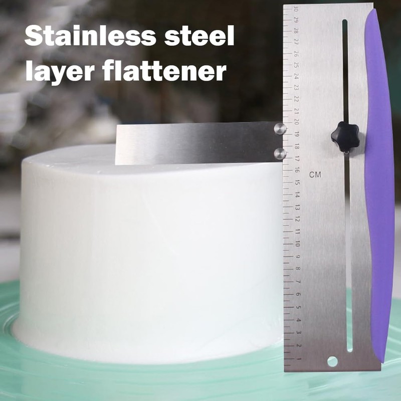 12 Inch Stainless Steel Cake Scraper, Cake Scraper Smoother Leveler and Smoot... gallery