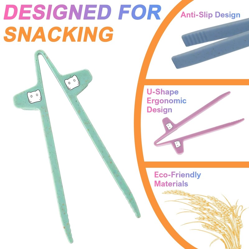Finger Chopsticks for Snacking Grabber & Chip Helper Tool Reusable Non-Slip gallery
