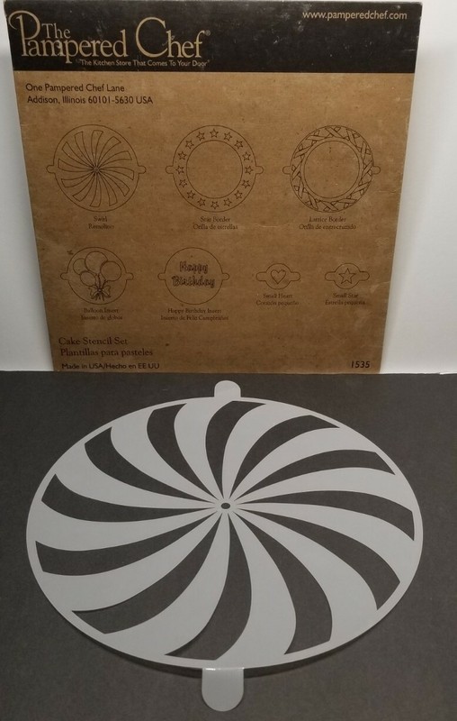 Pampered Chef Cake Stencil Set Complete 1535 Cake Decorating gallery