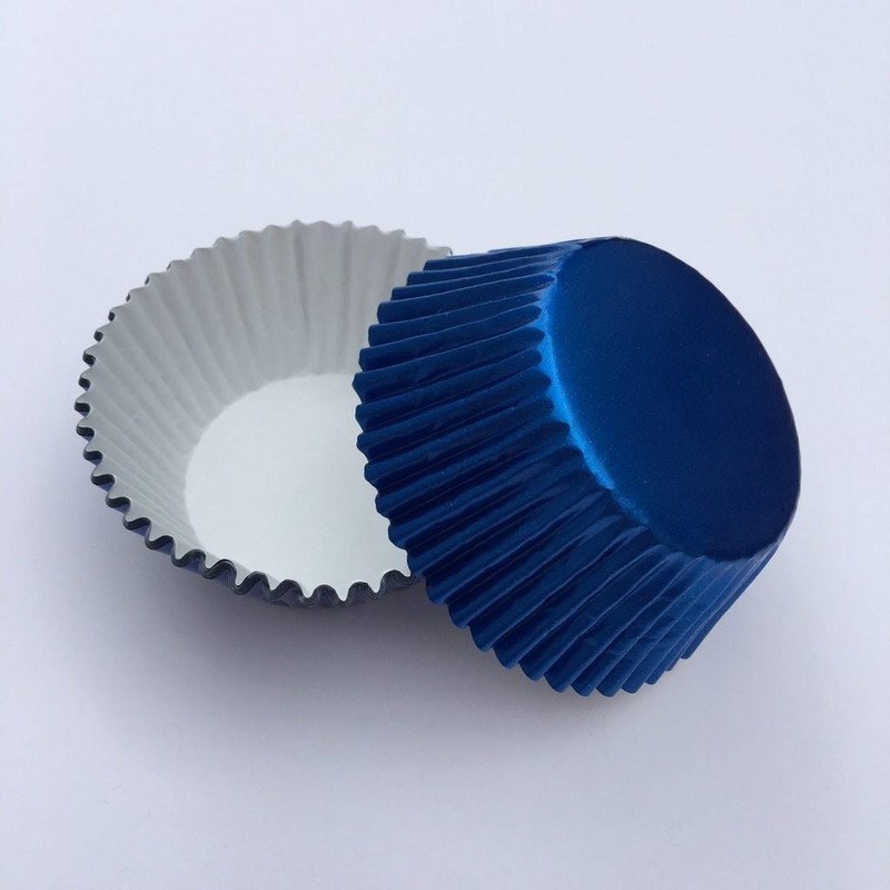 Royal Blue Foil Cupcake Liner – STANDARD size | 50 count Baking Cups