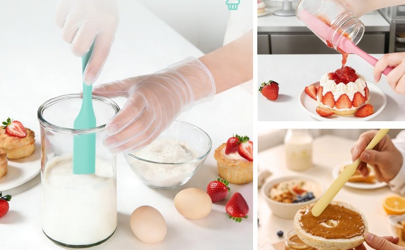 4 Pcs Silicone Jar Spatula Set, Sourdough Stle, Jar Scraper, Long gallery
