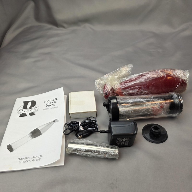 Rocco Cordless Cookie Press Set Red Electric Baking Tool With Case ROCKM2 gallery