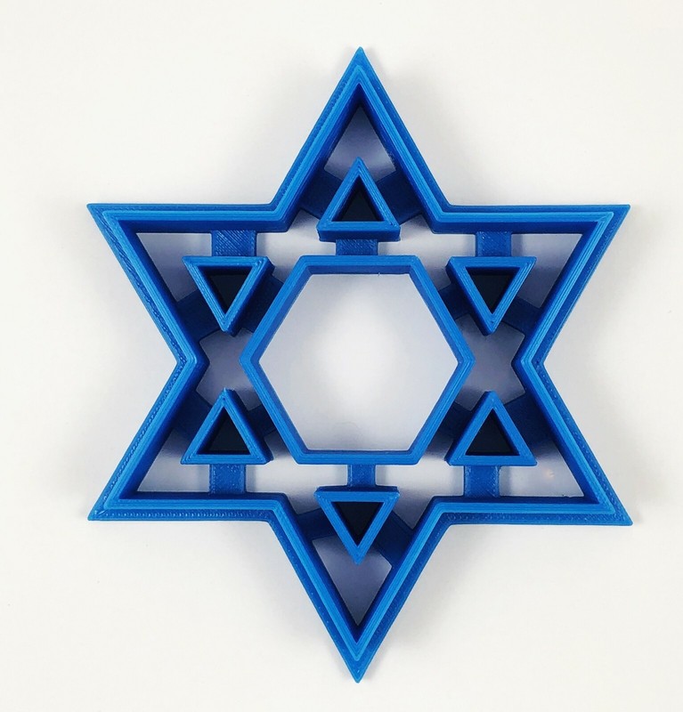 Jewish Star of David Cookie Cutter–3D Printed Kitchen Gadget Baking Hanukkah