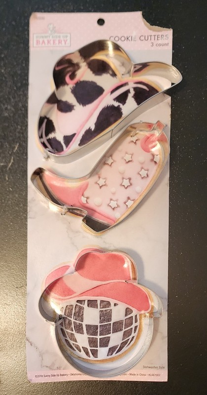 Sunny side up bakery Disco Cowgirl cookie cutters 3 count