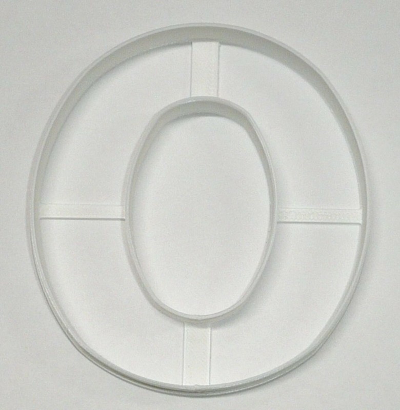 LETTER O 4 INCH UPPERCASE CAPITAL BLOCK FONT COOKIE CUTTER USA PR4228