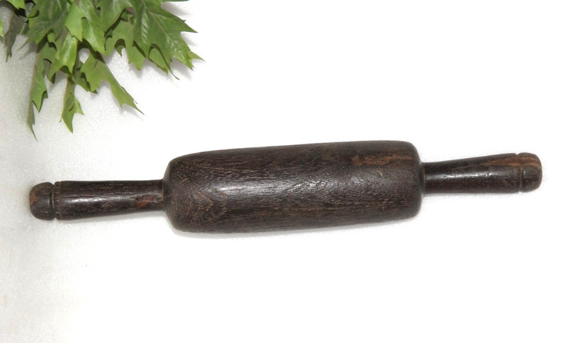 Antique Handmade Bread Bakers Wooden Rolling Pin Farm Kitchen Decor gallery