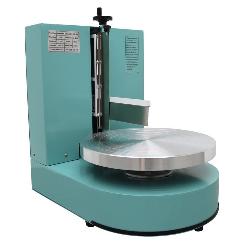 Green 6-14 inch Cake Decorating Coating Machine Cream Spreading Smearing Machine gallery
