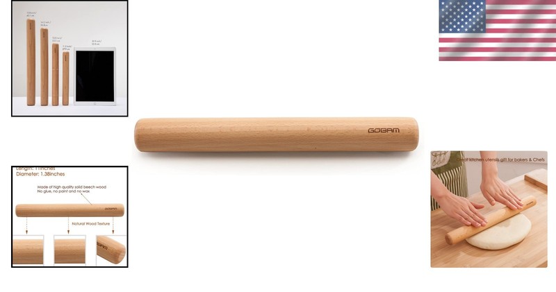 Wood Rolling Pin Small Dough Roller for Baking Cookies Pasta Pie Pizza Chapati gallery