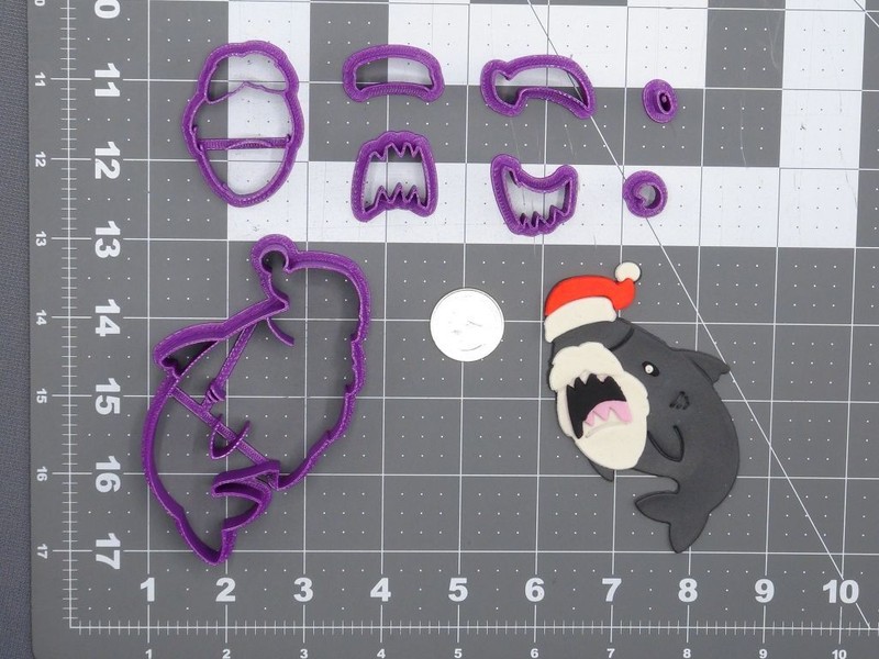 Christmas – Santa Shark 266-E328 Cookie Cutter Set
