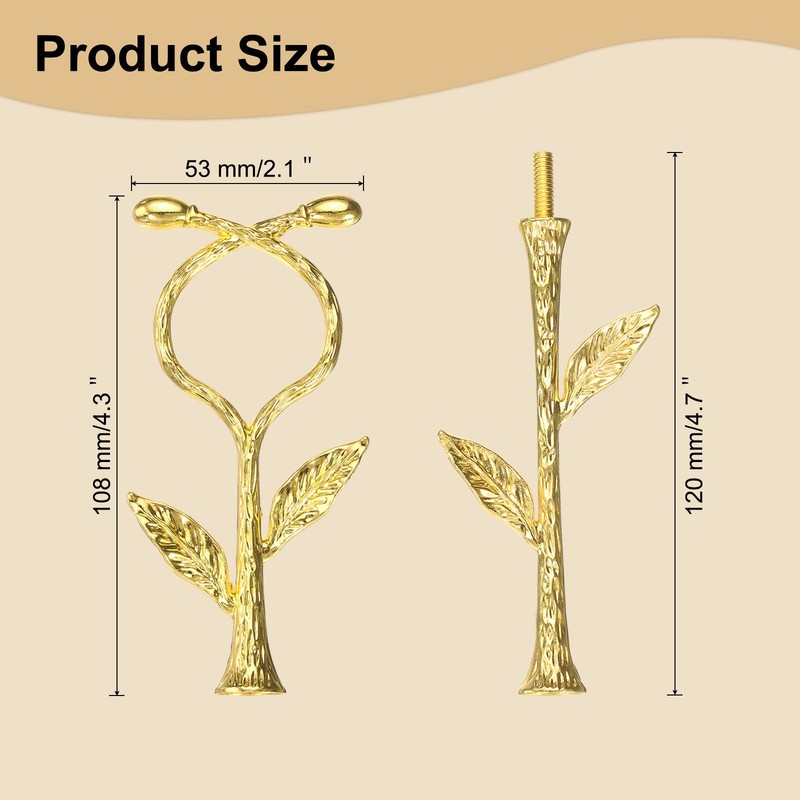2 Tiers Cake Tray Stand Handle Metal Holder for Cake Plate Gold Vine gallery