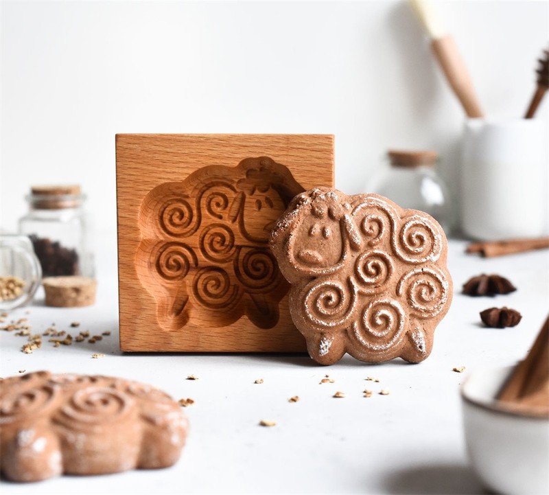 The Animal Pattern Cookie Mold Kitchen Carving Gingerbread Wooden Molds gallery