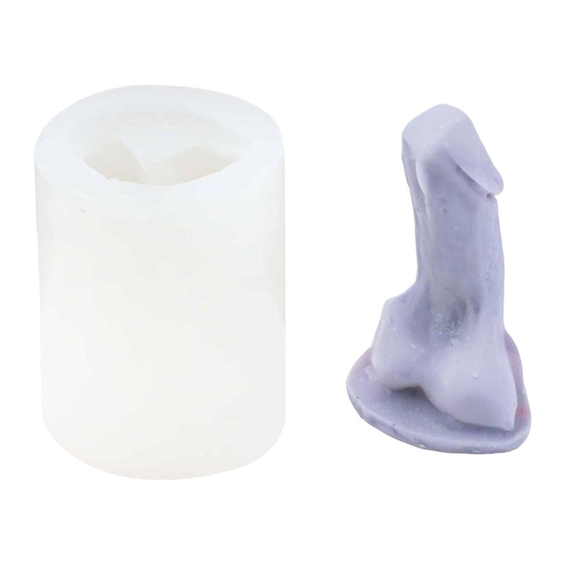1Pcs Baking Molds Funny Male Organ Candle Mold Silicone Resin Ornament Carnival