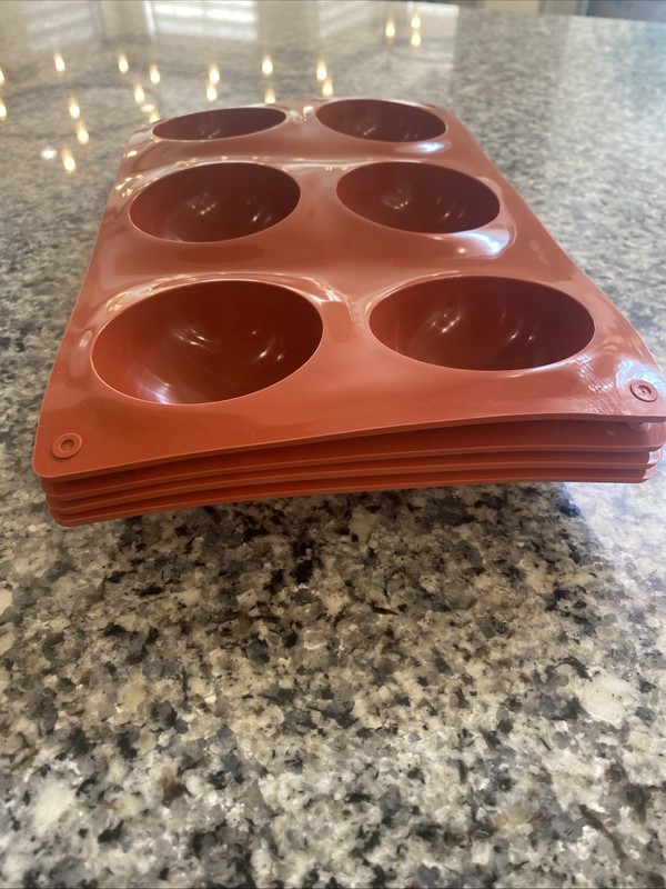 Set Of 2 -6- Cavity Silicone Cake Mold Chocolate Bombs Mold 3" Half Ball Sphere gallery