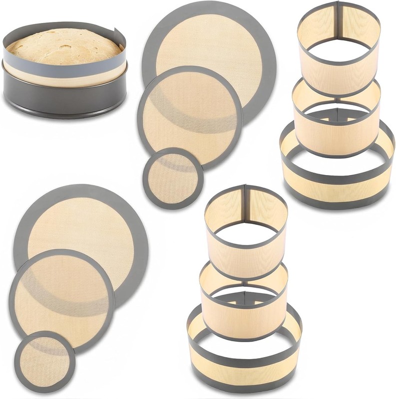 12 Set Silicone Baking Mat for 4, 7, 9 Inch Springform Pan Protector Prevent
